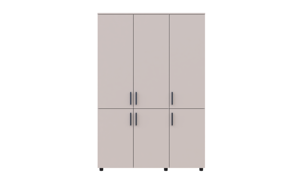 Kleiderschrank Doros Thorn Kaschmir 3 Türen Böden 135x51,6x200 (44900496)