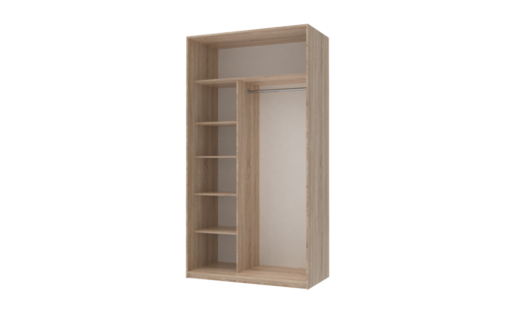 Kleiderschrank Doros City Light Schiebetüren Sonoma Eiche 2 Türen 120x60x225 (42002010)