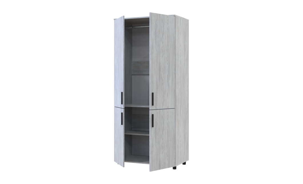 Kleiderschrank Doros Thorn Natti Kiefer 2 Türen Kleiderstange 90x51,6x200 (44900431)