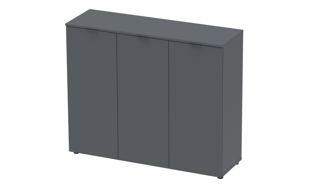 Kommode Doros Ron 6 Graphitgrau 3 Türen 120x38x100 (41516000)