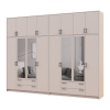 Kleiderschrank mit Spiegel und hohem Aufsatz Doros Rondi Kaschmir 4+4 Türen 320x52x260 (42005651)