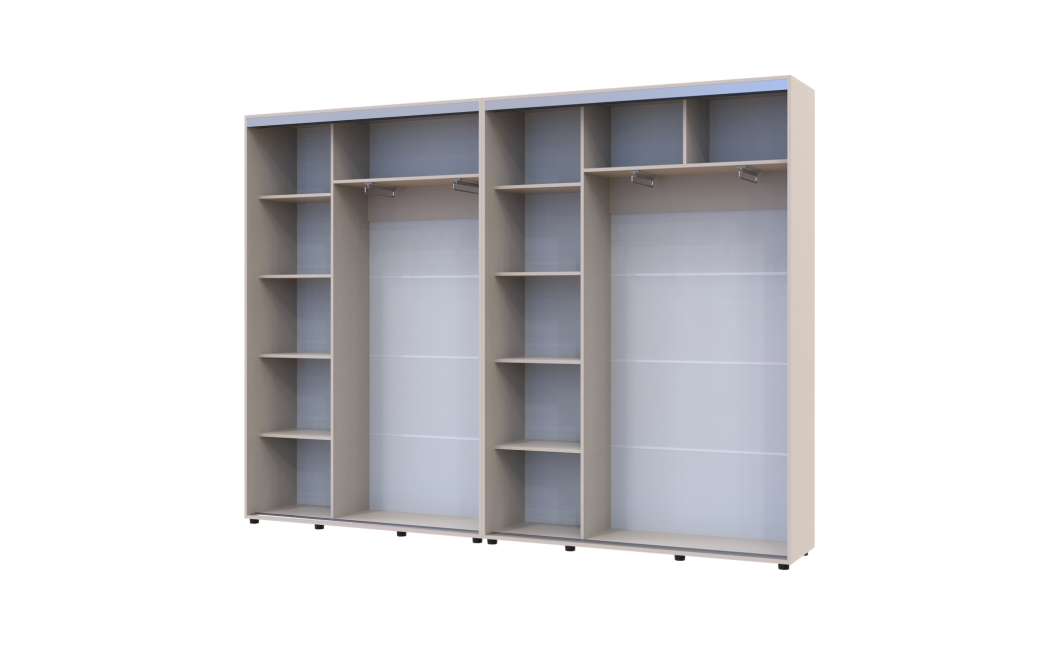 Kleiderschrank Doros Sigma Slim Schiebetüren Kaschmir 2+2 Türen 290x45x214.4 (42005604)
