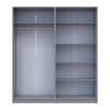 Kleiderschrank-Set Doros Promo Grau mit Regalen 2+2 Türen 180x48x204 (80737771)