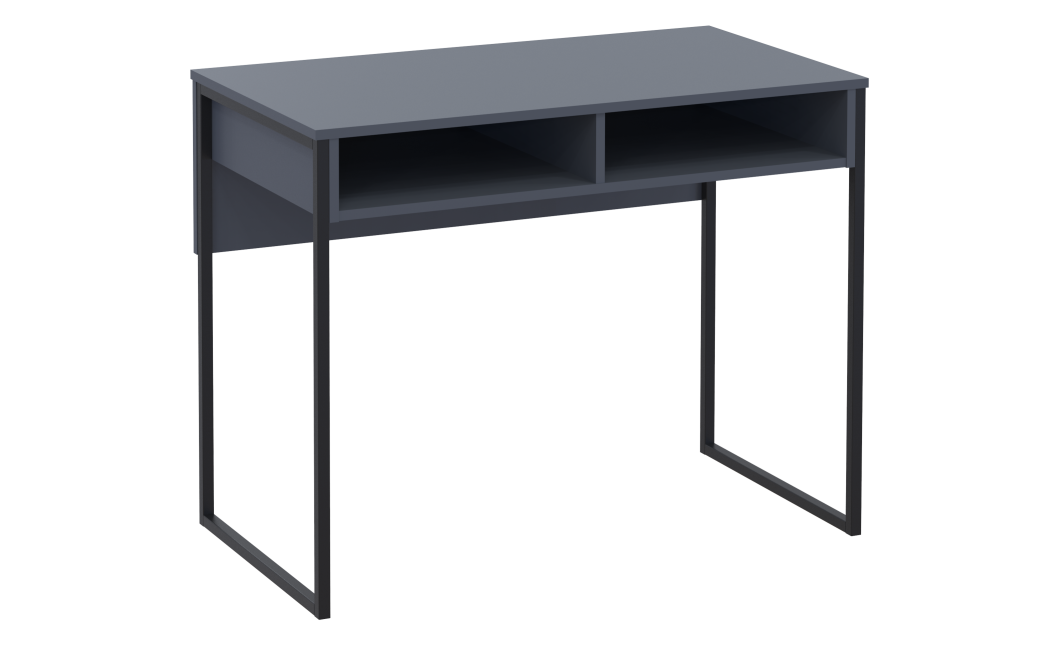 Schreibtisch Doros Bart Graphitgrau mit Ablage 100x55x78,1 (41510113)