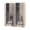 Kleiderschrank mit Spiegel Doros Rondi Kaschmir 2+2 Türen 164x52x195 (42005617)