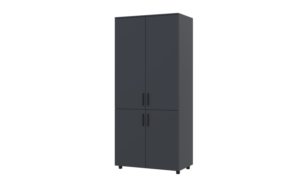 Kleiderschrank Doros Thorn Anthrazit 2 Türen Kleiderstange 90x51,6x200 (44900443)