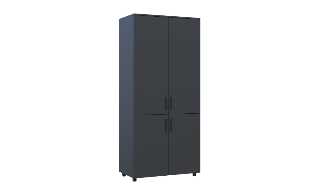 Kleiderschrank Doros Thorn Anthrazit 2 Türen Böden 90x51,6x200 (44900444)