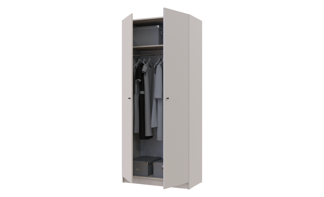 Kleiderschrank Doros Promo mit Drehtüren Kaschmir 2 Türen 90x48x204 (80737668)