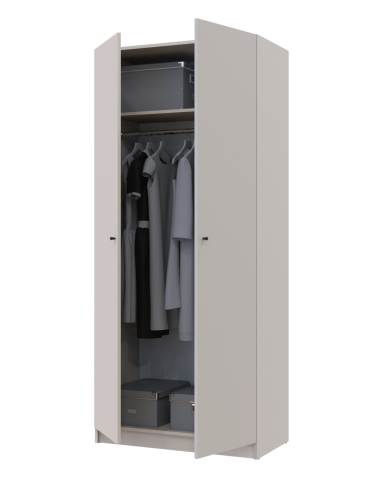Kleiderschrank Doros Promo mit Drehtüren Kaschmir 2 Türen 90x48x204 (80737668)