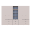 Kleiderschrank Doros Gelar Kaschmir 3+3 Türen Säulenschrank 292,4x49,5x203,4 (42005178)