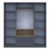Kleiderschrank Doros Dale Anthrazit/Ewok Eiche 4 Türen 206x52x220 (44900527)