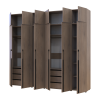 Kleiderschrank mit Schubladen und Aufsatz Doros Kasper Cremona Cannolo 3+3 Türen 270x48x245 (42005579)