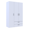 Kleiderschrank Doros Ektor Weiß 3 Türen 116x49,5x180 (80737076)