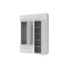 Kleiderschrank Doros Lukas mit Drehtüren Weiß 180x50x240 (80737069)