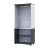 Kleiderschrank Doros Thorn Anthrazit/Weiß 2 Türen Kleiderstange 90x51,6x200 (44900467)