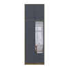 Kleiderschrank Doros Rondi mit Drehtüren mit Oberschrank und Spiegel Artisan Eiche / Graphitgrau 2 Türen 82x52x260 (42005189)