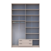 Kleiderschrank Doros Rondi mit Drehtüren mit Oberschrank Kaschmir 4 Türen 160x52x260 (80738488)