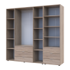 Kleiderschrank Doros Gelar Sonoma Eiche 4 Türen Säulenschrank 215x49,5x203,4 (42005182)