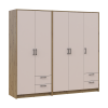 Kleiderschrank Doros Rondi Artisan Eiche/Kaschmir 2+3 Türen 203x52x195 (42005654)