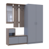 Flurmöbel Set Bela + Kleiderschrank Promo Cremona Cannolo/Grau 190x48x204 (42005331)