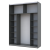 Kleiderschrank Doros G-Caiser Schiebetüren Graphitgrau Ewok Eiche 2 Türen 180x60x240 (42005014)