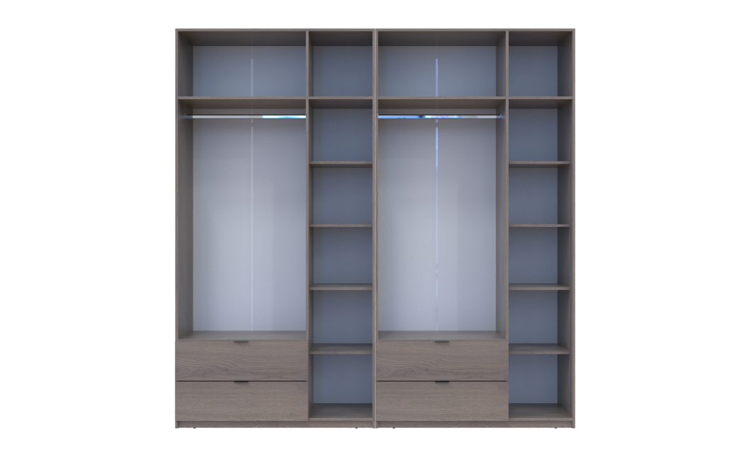 Kleiderschrank Doros Lukas Cannolo / Cannolo 3+3 Türen 240x50x240 (42005241)