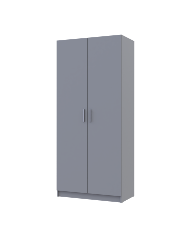 Kleiderschrank Doros Promo mit Drehtüren Grau 2 Türen 90x48x204 (80737764)