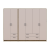 Kleiderschrank Doros Rondi Artisan Eiche/Kaschmir 2+4 Türen 242x52x195 (42005656)