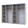 Kleiderschrank Doros Sigma Slim Schiebetüren Kaschmir 2+2 Türen 280x60x214.4 (42005603)