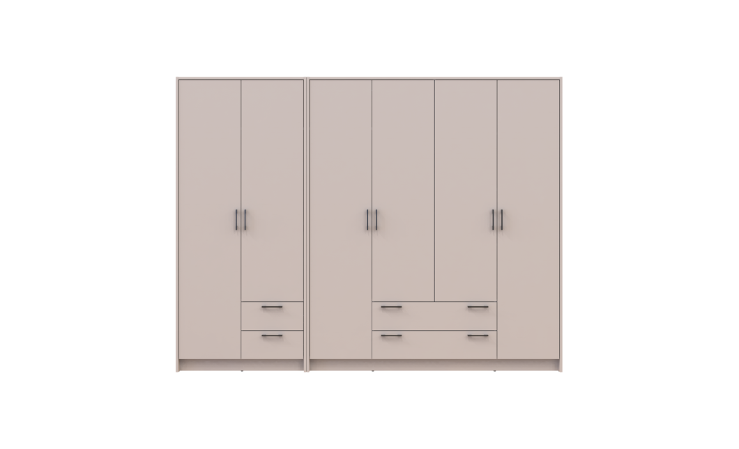Kleiderschrank Doros Rondi Kaschmir 2+4 Türen 242x52x195 (42005620)