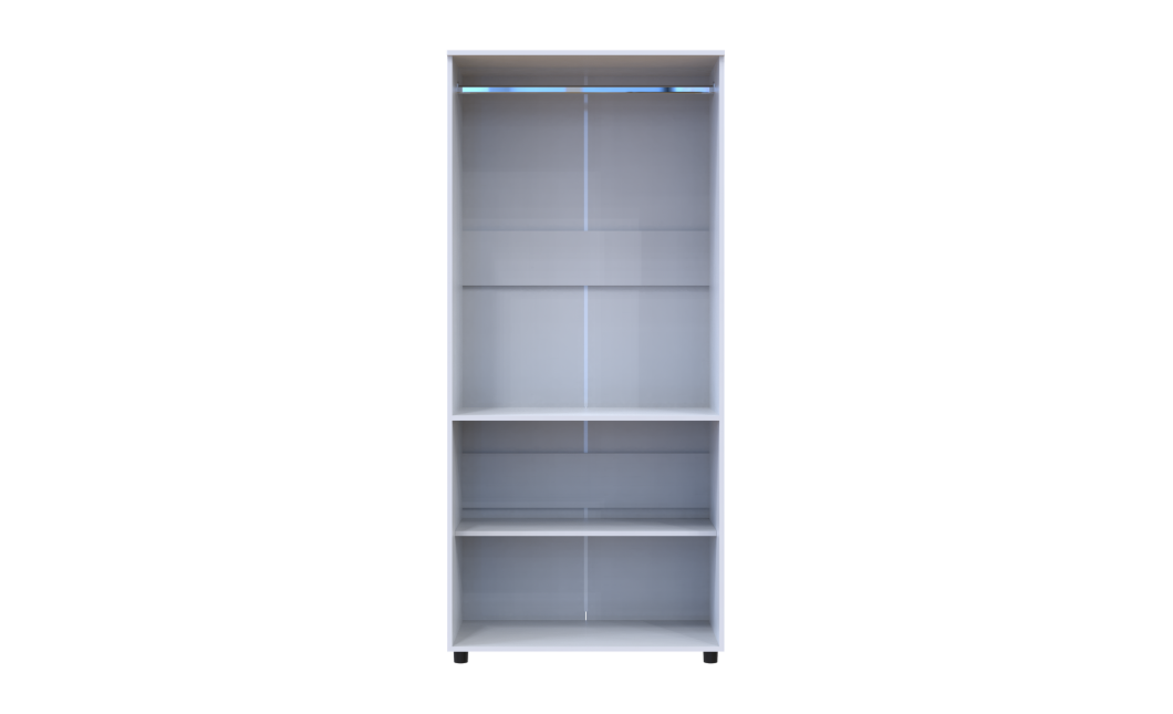Kleiderschrank Doros Thorn Weiß 2 Türen Kleiderstange 90x51,6x200 (44900435)