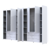 Kleiderschrank Doros Gelar Set mit Drehtüren Weiß 4+4 Türen 310x49,5x203,4 (42002121)