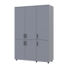 Kleiderschrank Doros Thorn Grau 3 Türen Kleiderstange 135x51,6x200 (44900487)
