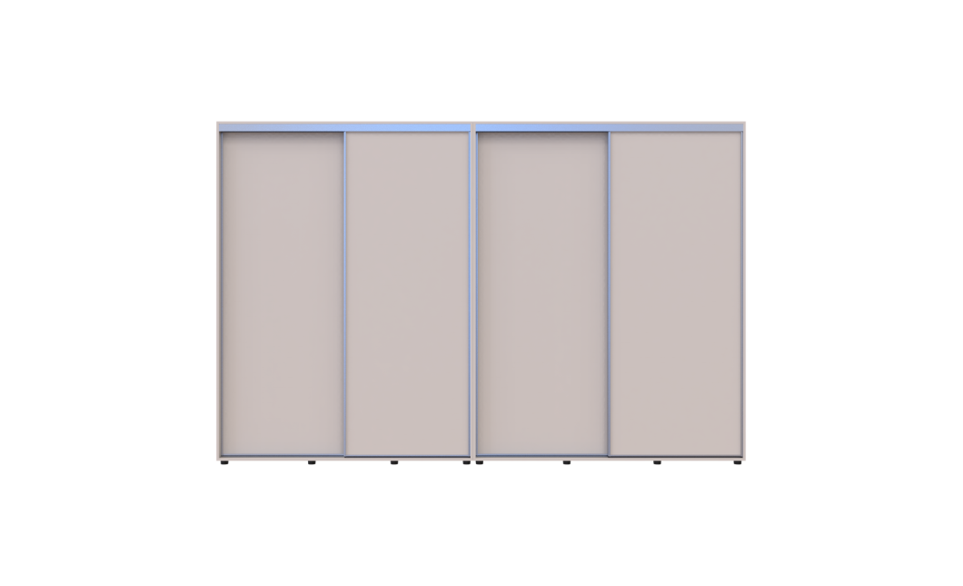 Kleiderschrank Doros Sigma Slim Schiebetüren Kaschmir 2+2 Türen 330x60x214.4 (42005613)