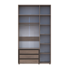 Kleiderschrank mit Schubladen und Aufsatz Doros Kasper Cremona Cannolo 3 Türen 135x48x245 (42005567)