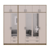 Kleiderschrank mit Spiegel und Aufsatz Doros Rondi Artisan Eiche/Kaschmir 2+4 Türen 242x52x236 (42005669)
