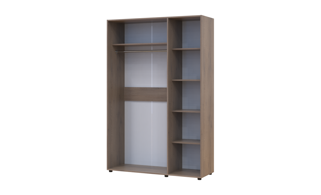 Kleiderschrank Doros Kasper Cremona Cannolo 3 Türen 135x50x204 (44900550)