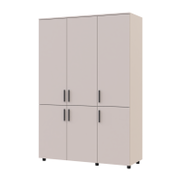 Kleiderschrank Doros Thorn Kaschmir 3 Türen Kleiderstange 135x51,6x200 (44900495)