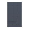 Kleiderschrank Doros Lukas mit Drehtüren Graphitgrau 3 Türen 135x50x240 (80737801)