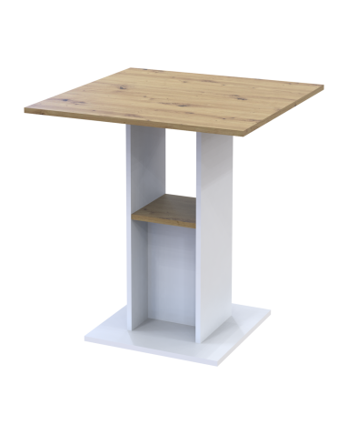 Esstisch Doros Koud Weiß / Artisan Eiche 70x70x74 (41510131)