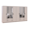 Kleiderschrank mit Spiegel Doros Rondi Kaschmir 4+4 Türen 320x52x195 (42005627)