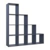 Regalsystem Doros Step 4x4 Graphitgrau offen 136,2x28,8x140,7 (41516167)