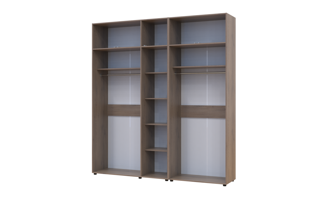 Kleiderschrank mit Aufsatz Doros Kasper Cremona Cannolo 2+3 Türen 225x50x245 (42005525)