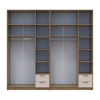 Kleiderschrank mit Aufsatz Doros Rondi Artisan Eiche/Kaschmir 3+3 Türen 242x52x236 (42005670)