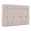 Kleiderschrank mit Aufsatz Doros Rondi Kaschmir 4+4 Türen 320x52x236 (42005638)