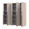 Kleiderschrank mit Regalen Doros Kasper Kaschmir 2+3 Türen 225x48x204 (42005546)