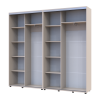 Kleiderschrank Doros Sigma Slim Schiebetüren Kaschmir 2+2 Türen 230x45x214.4 (42005592)