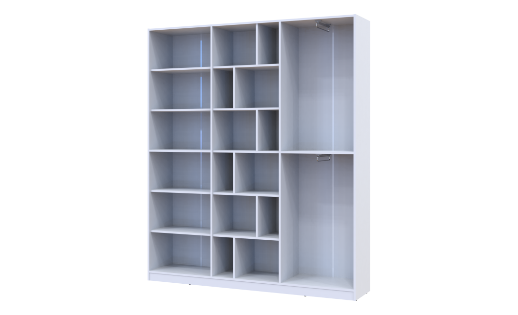 Kleiderschrank Doros Morgan Weiß 2 Türen 180x38,5x210 (42001246)