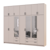Kleiderschrank mit Spiegel und hohem Aufsatz Doros Rondi Kaschmir 3+4 Türen 281x52x260 (42005649)