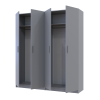 Kleiderschrank-Set Doros Promo Grau 2+2 Türen 180x48x204 (80737766)
